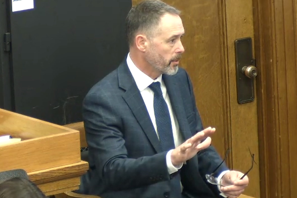 Benton County Undersheriff Jon Law testifies in Walla Walla County Superior Court about his interactions with ex-Sheriff Jerry Hatcher.
