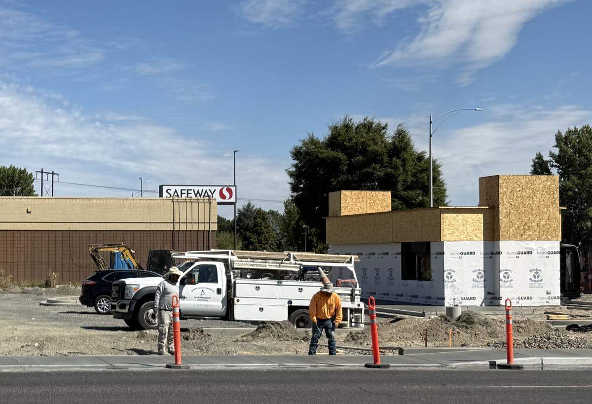 Wake Up Call Coffee is building a drive-thru at Gage Boulevard and Leslie in south Richland. Photo taken Aug. 20, 2025.