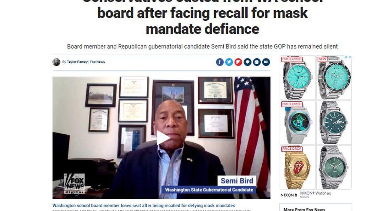 Semi Bird went on Fox News in an interview published Tuesday to explain how the cards were stacked against them in the Richland School Board recall.