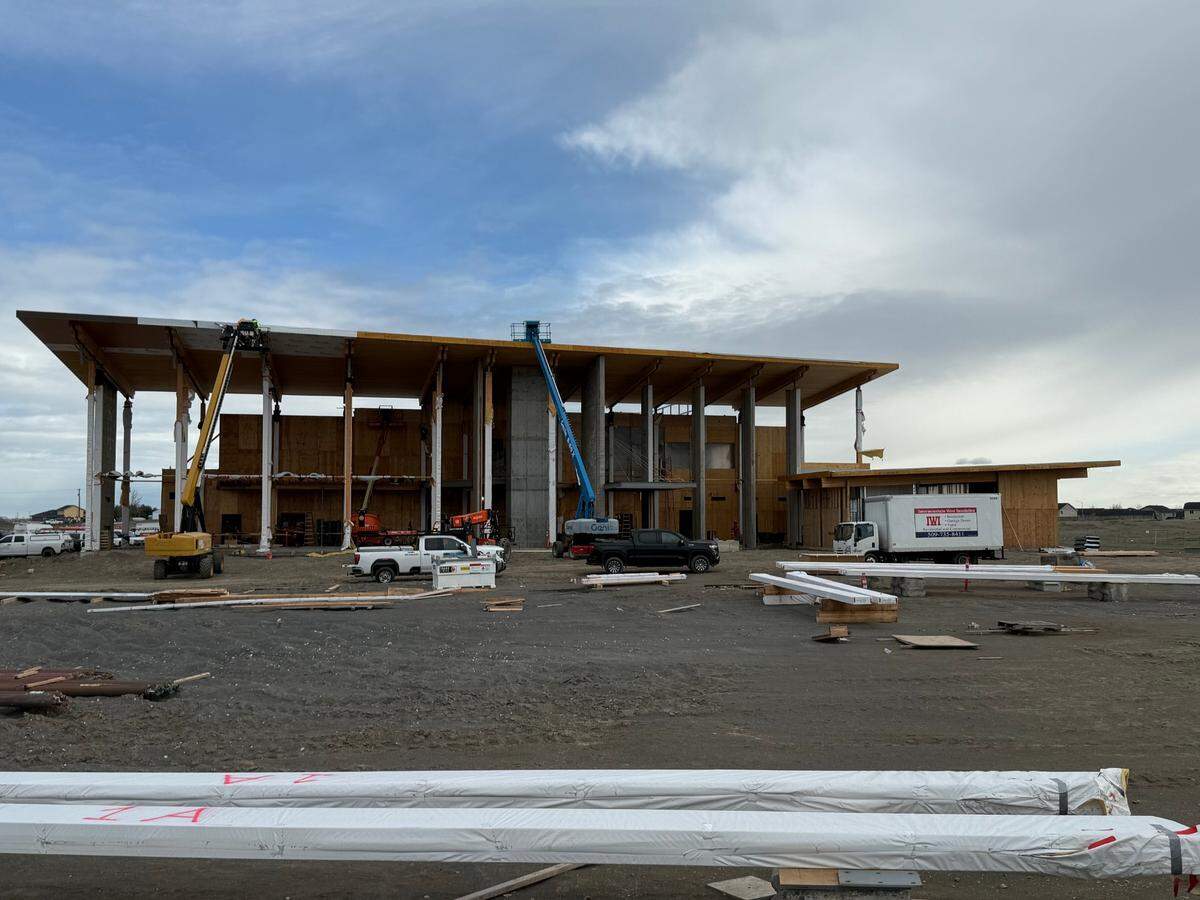 Columbia Basin Health Association is constructing its West Pasco Clinic at 7405 Three Rivers Drive, near Road 68. Photo taken April 1, 2025.