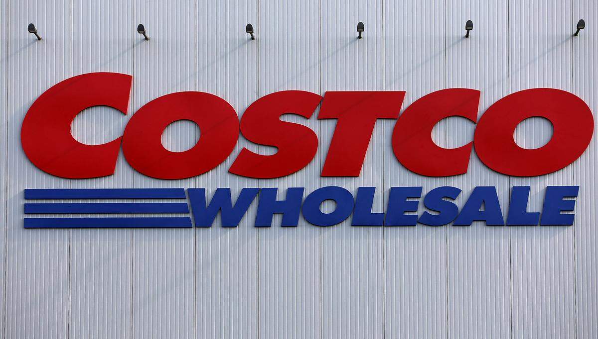 A Costco Wholesale sign on the new store at 3125 Queensgate Dr. in Richland.