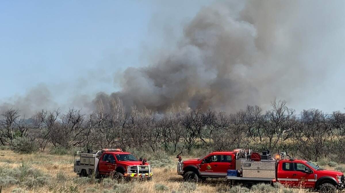 A blaze broke out near Meals and Toothaker roads Friday morning. It grew to about 40 acres.