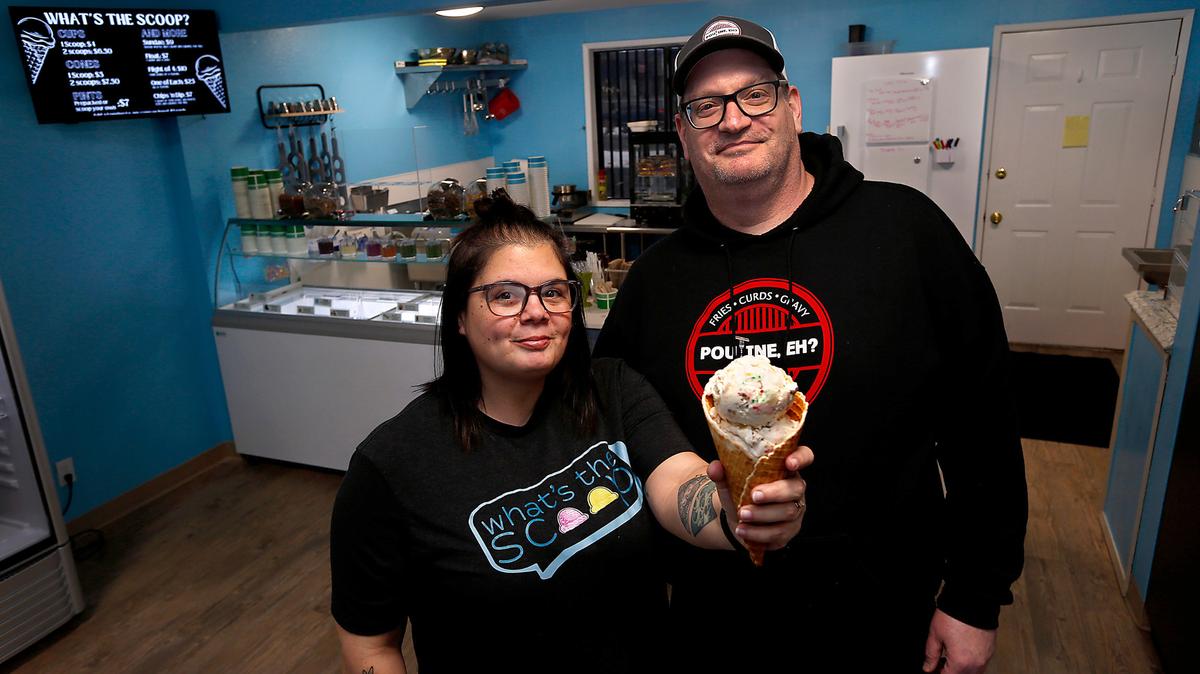 Mallory Chapin and her husband, Rob, recently opened What’s the Scoop ice cream shop in Kennewick with flavors mild to wild.