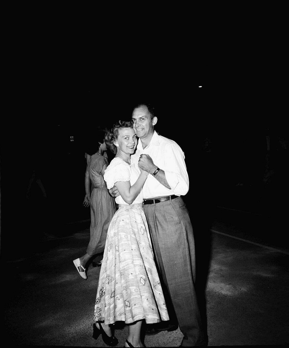 A couple dances at the night dance of an earlier Atomic Frontier Days in Richland.