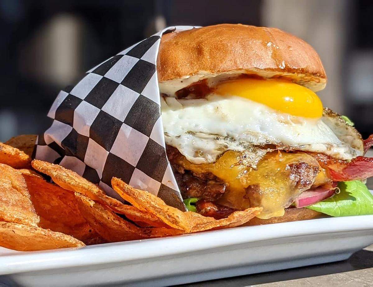 The Bloody Mary burger from Nonfiction by J. Bookwalter mixes a Southern flair with Northwest flavors.