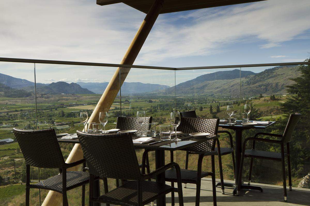 Miradoro, the acclaimed restaurant adjacent to Tinhorn Creek Vineyards near Oliver, British Columbia, is just 18 miles north of Oroville, Wash.