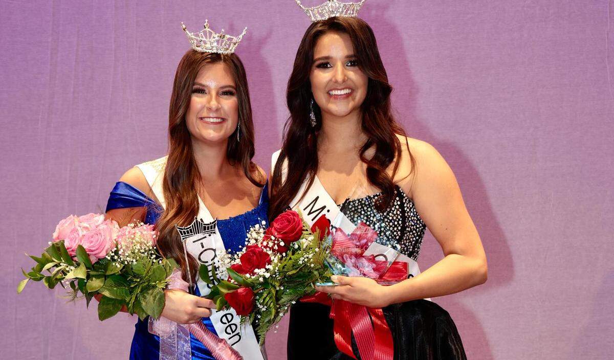 Miss Tri-Cities Teen 2025 Hadley Bleazard and Miss Tri-Cities 2025 are honored the Miss Tri-Cities Scholarship Program at Kennewick High School.