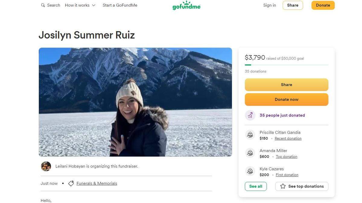 Josilyn Summer Ruiz was one of the two people killed when someone opened fire at the Beyond Wonderland at the Gorge music festival on Saturday night.