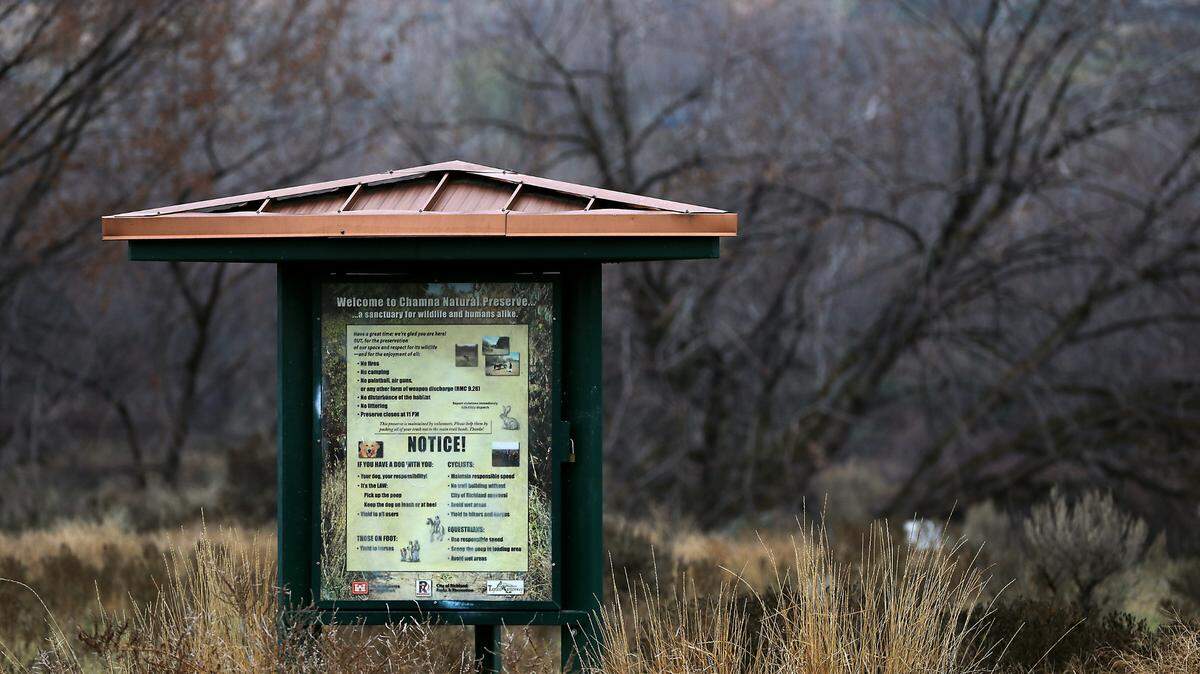 Informational kiosk at Chamna Natural Preserve off of Carrier Road in Richland.
