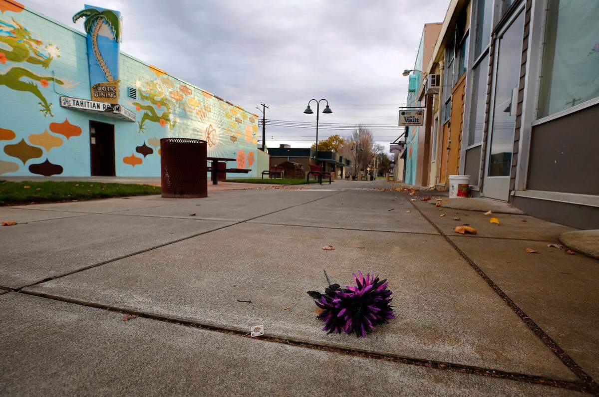 A homeless man was shot and killed early Saturday near the breezeway near Lee’s Tahitian Restaurant at the Uptown Shopping Center.