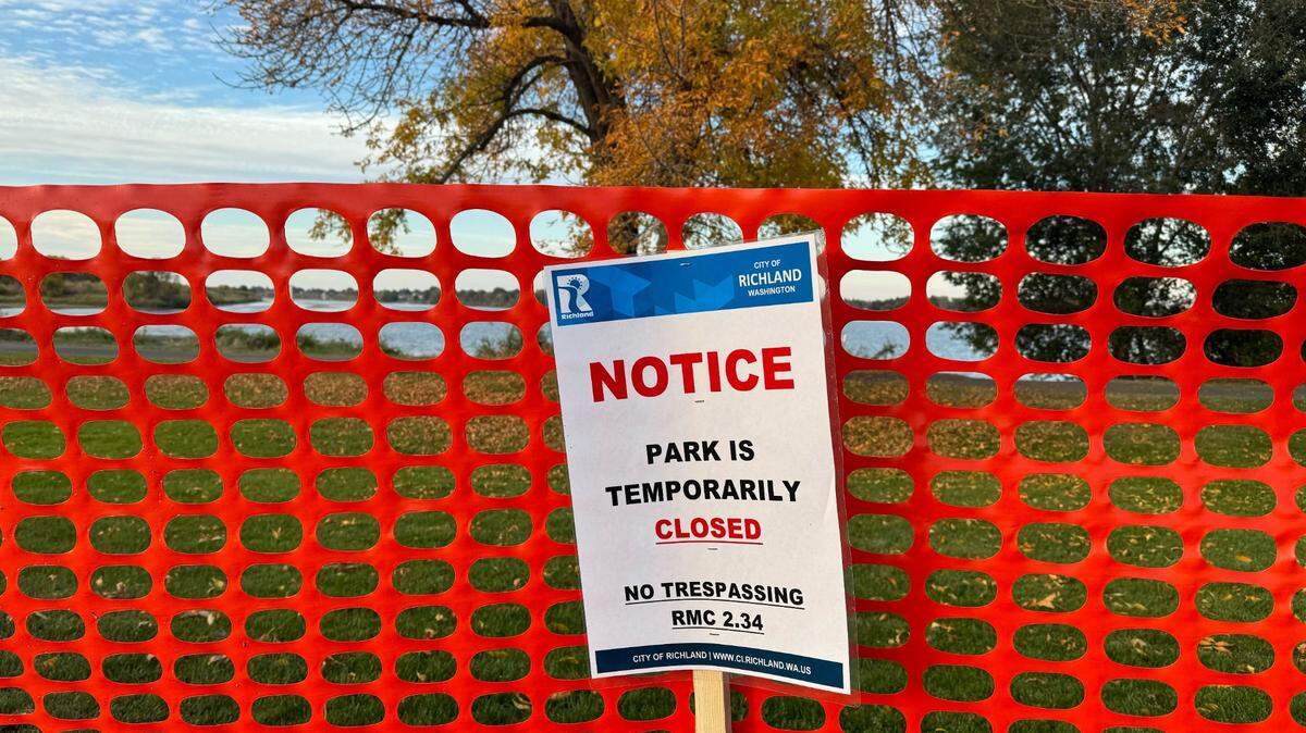 The City of Richland closed off portions of Columbia and Wye Parks on Friday, Oct. 25.