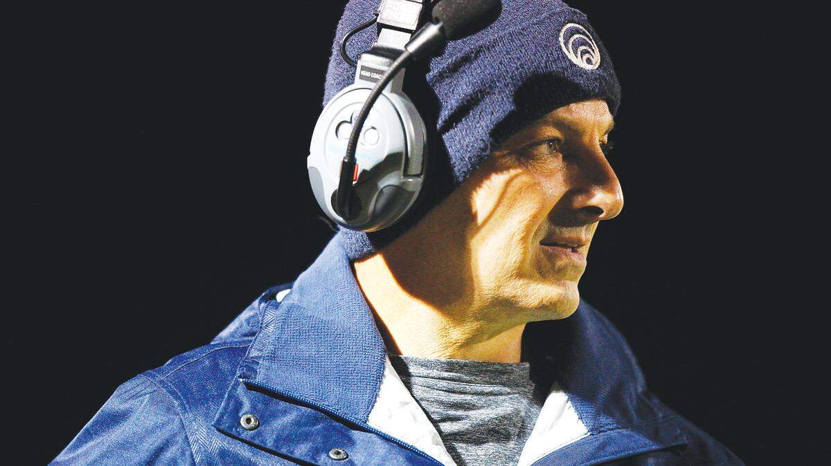 Ellensburg head coach Randy Affholter watches his team play Prosser from the sidelines on Friday, Oct. 5, 2018, in Ellensburg, Wash. (Evan Abell, Yakima Herald-Republic)