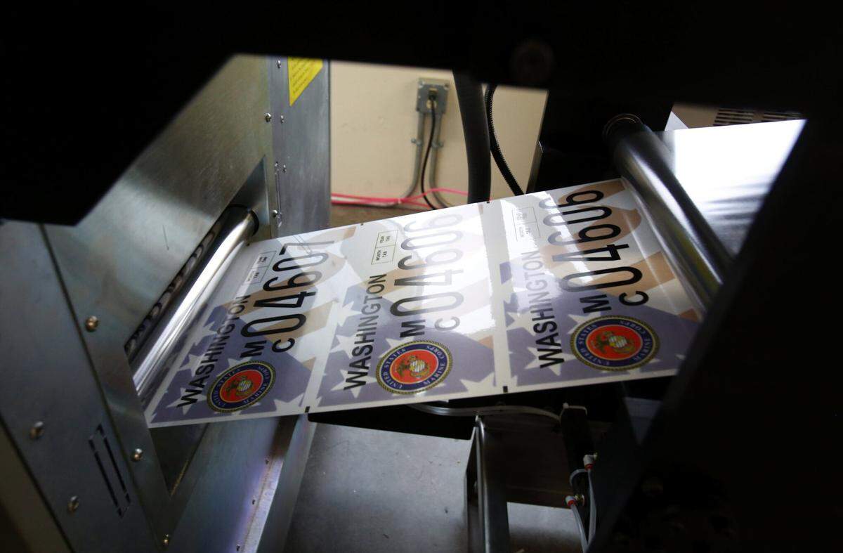 Inmates at the penitentiary in the Walla Walla prison have been making the state’s vehicle license plates since the early 1920s. Washington state makes a variety of custom plates including military and veterans, colleges and universities, parks and environment, as well as organizations.