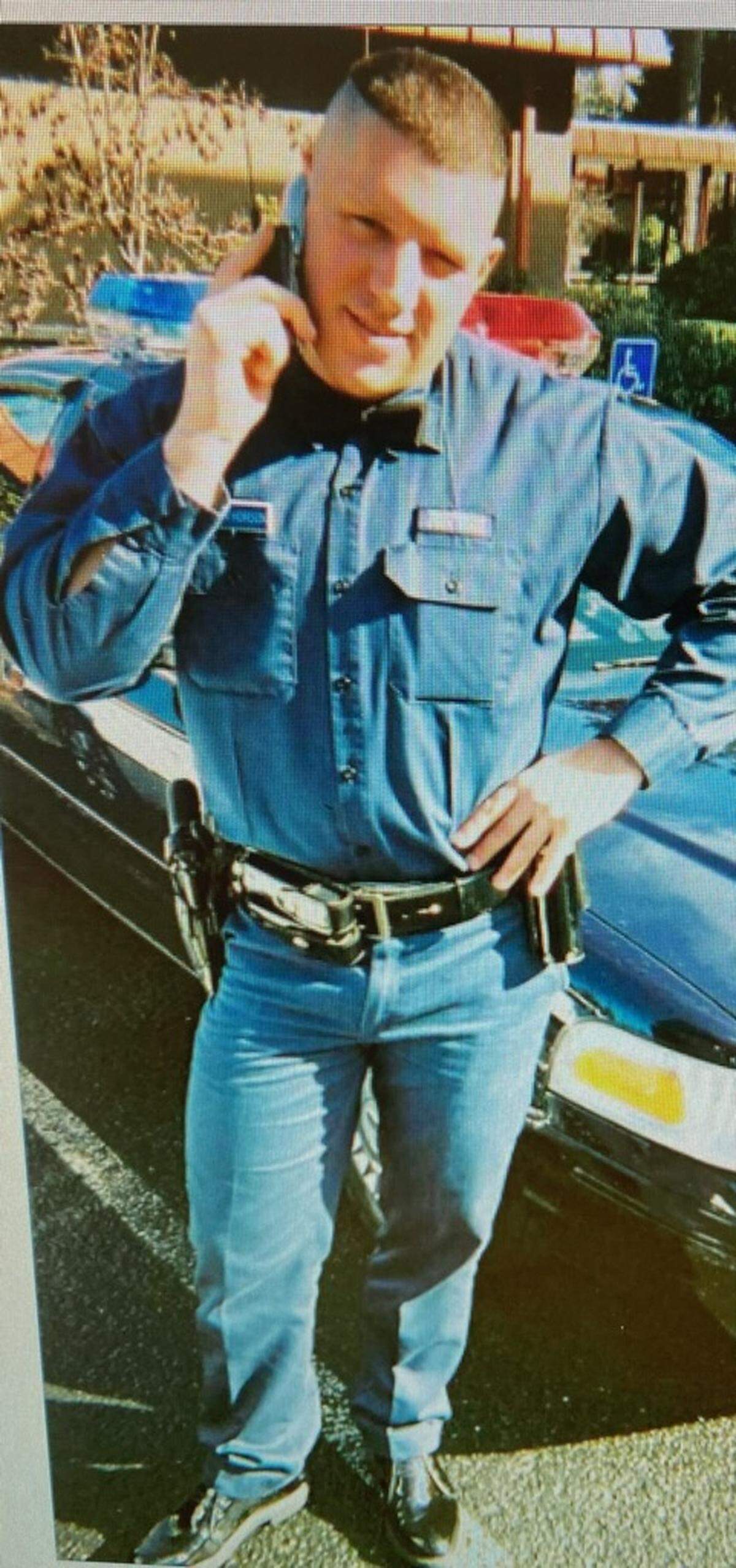 Trooper Chris Thorson early in his career with the Washington State Patrol
