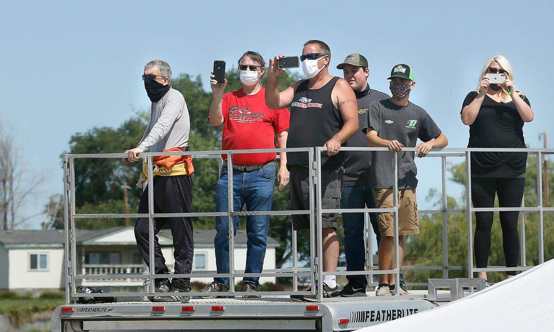 Cellphone video cameras record a race car zipping around during the recent test day at the former Tri-City Raceway facility in West Richland. Friends of Red Mountain Event Center has a vision to resurrect the nearly 50-acres site and develop it into a regional event center.