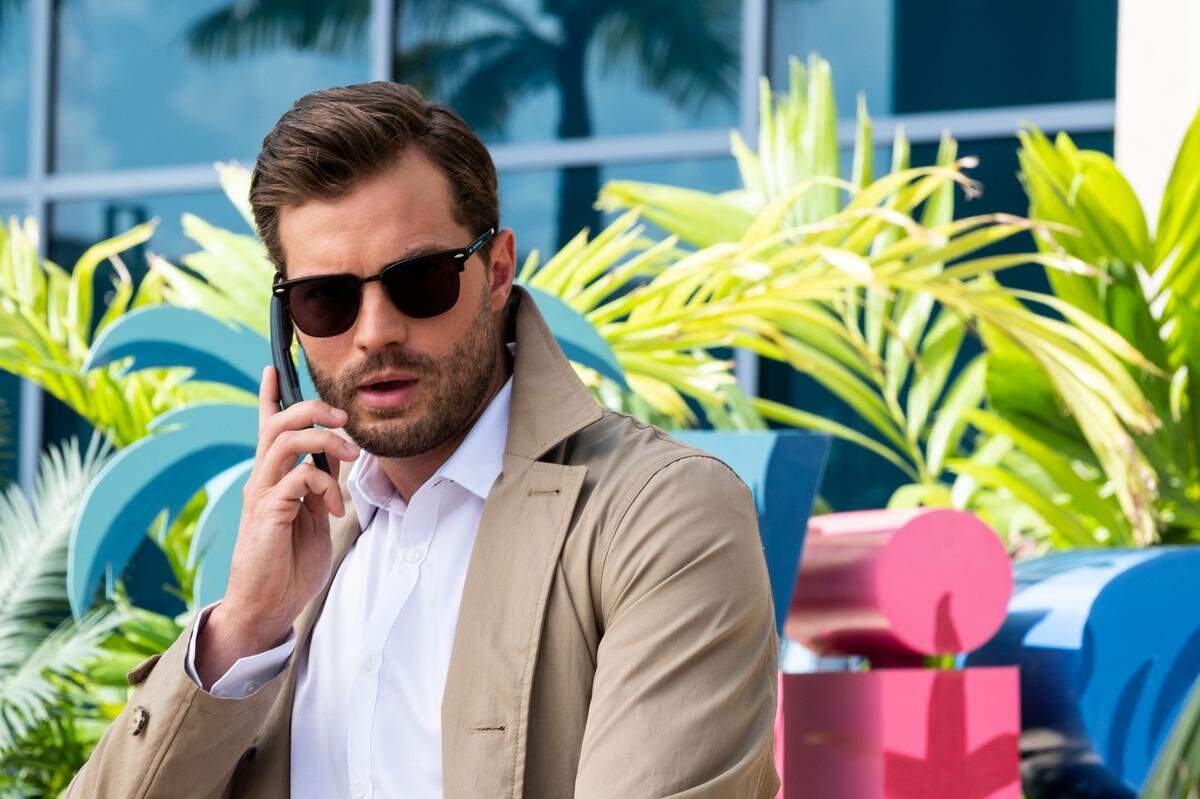 Jamie Dornan as Edgar in “Barb and Star Go to Vista Del Mar.”
