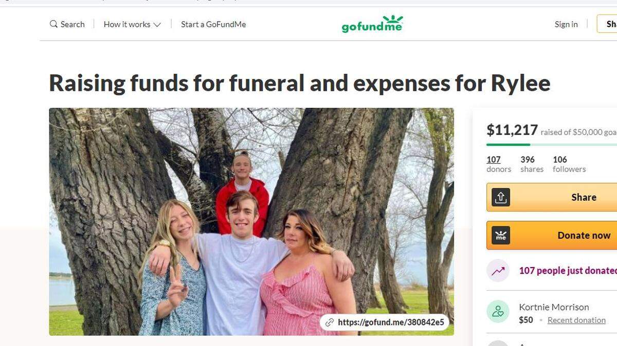 Ryelee Culton’s family is raising money for funeral expenses after the 10th grade student died suddenly from an asthma attack.