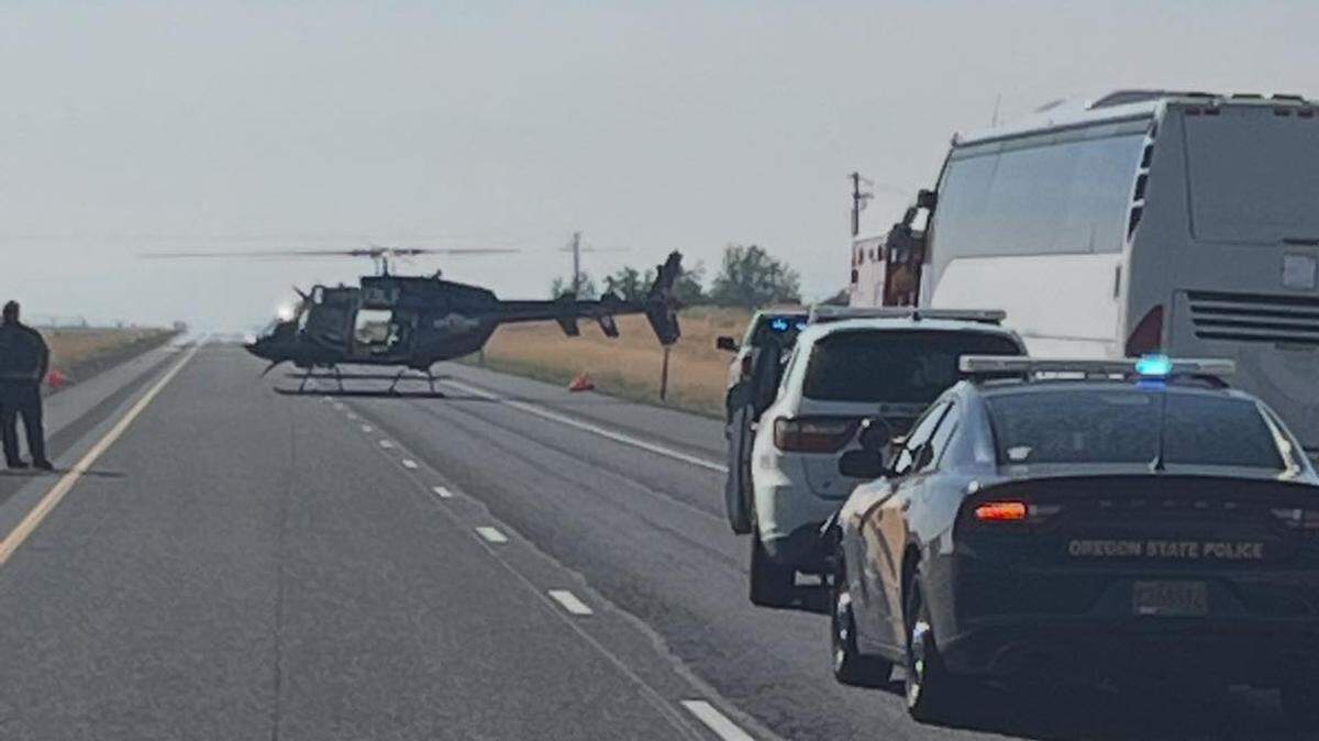 A man was stabbed when he allegedly attacked a bus driver and had to be flown to Kadlec Regional Medical Center in Richland, Wash.
