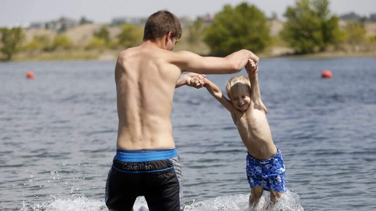 Leslie Groves Park in Richland is one of many great places around the Tri-Cities to hit the beech and cool off with some fun in the water.