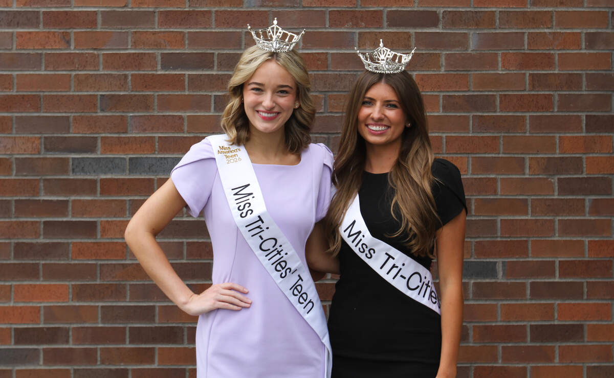Miss Tri-Cities Julia Henry, right, and Miss Tri-Cities Teen Marci Mendoza.