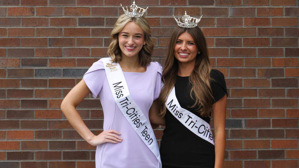 Miss Tri-Cities Julia Henry, right, and Miss Tri-Cities Teen Marci Mendoza.