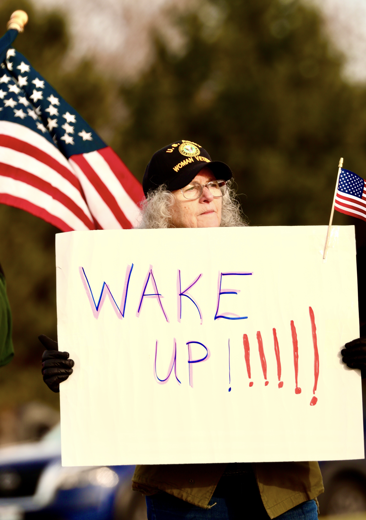 “This is because of what happened back in Minnesota,” said Army veteran Sarah Long of Kennewick. “This is untenable and such a sad thing that had to happen to bring it to this.”
