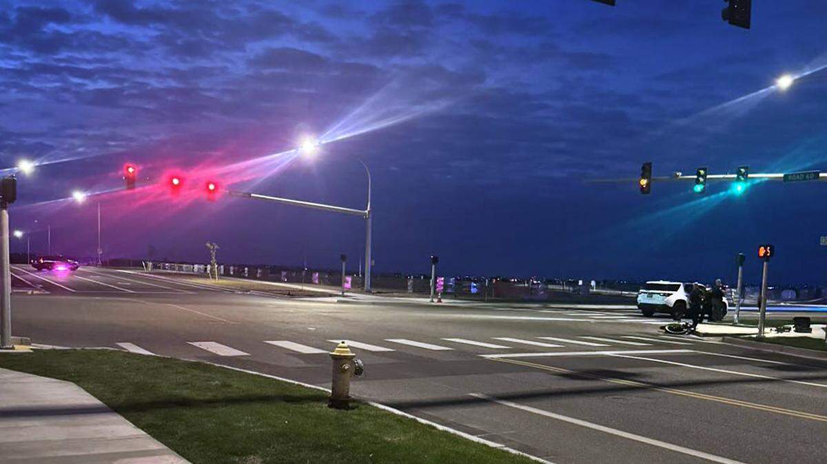 Pasco Police investigate a serious injury collision Tuesday night at the intersection of Road 60 and Burns. 