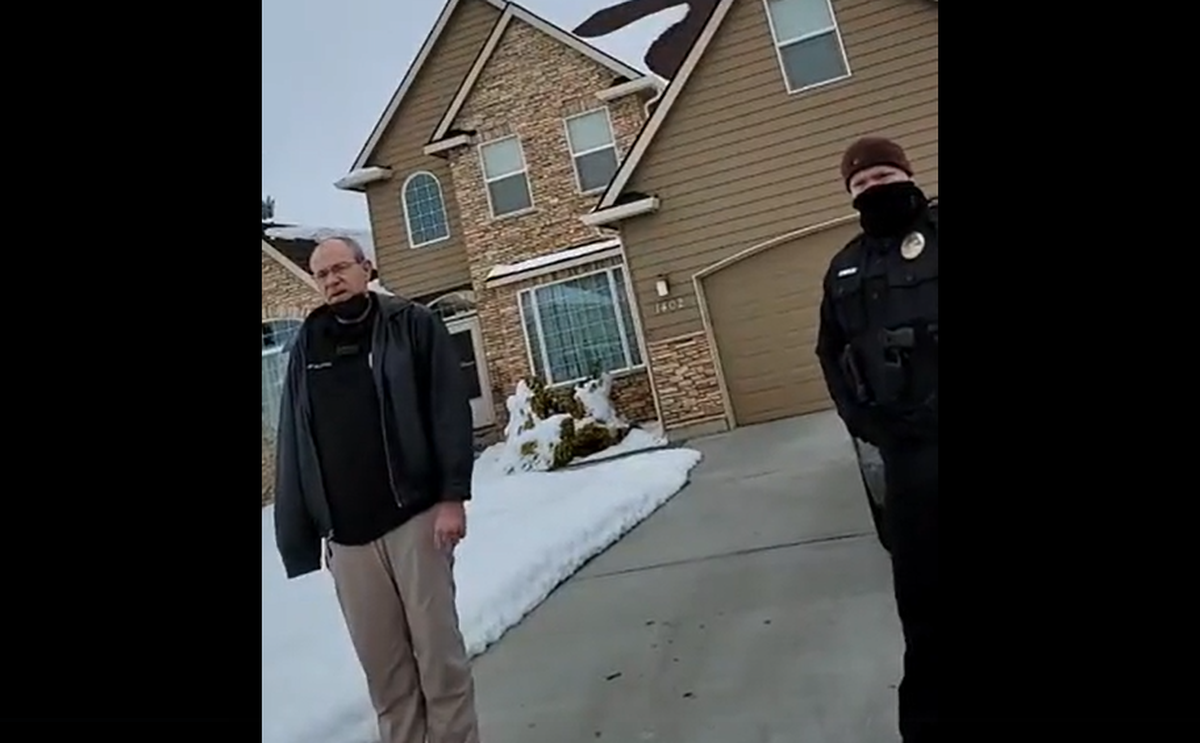 Former West Richland resident Eric Molina was briefly detained in Feb. 18, 2021, for blocking police Chief Ben Majetich’s driveway. He live streamed the encounter on his Facebook page.