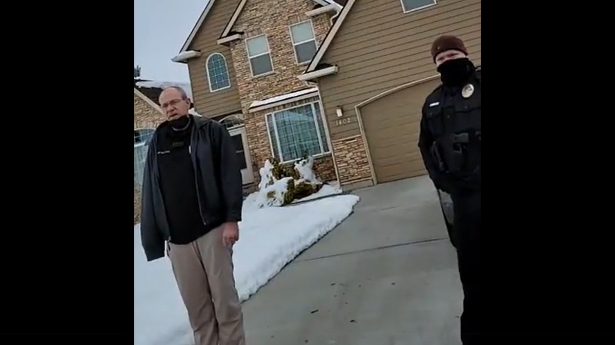 Former West Richland resident Eric Molina was briefly detained in Feb. 18, 2021, for blocking police Chief Ben Majetich’s driveway. He live streamed the encounter on his Facebook page.