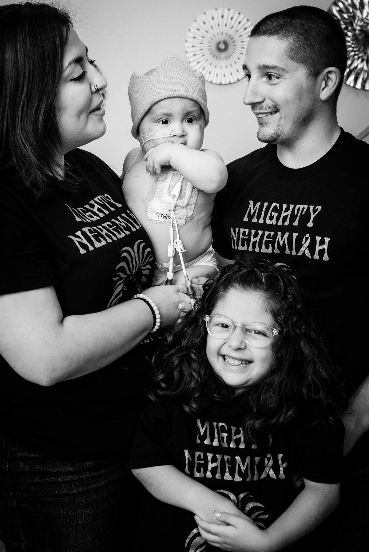 Nehemiah Mabus, 1, with his parents, Skeasha and Myles, and sister, Nina, 6.