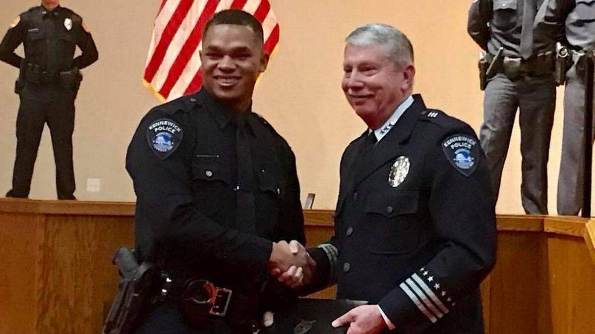Kennewick Officer Jair Ealy-Thomas was cleared of any wrongdoing in the death of a Pasco man high on methamphetamine who died after being shocked with a Taser.