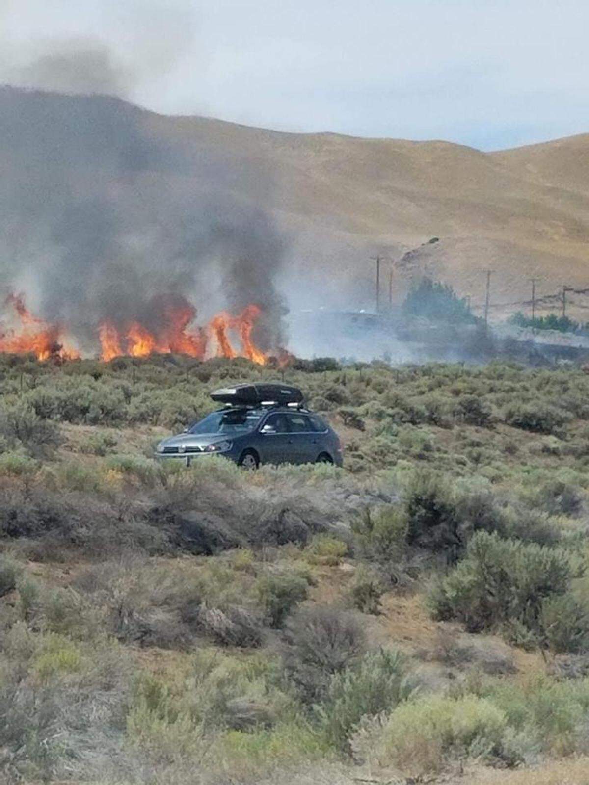 Smoke from the Yakitat fire is closing Interstate 82.