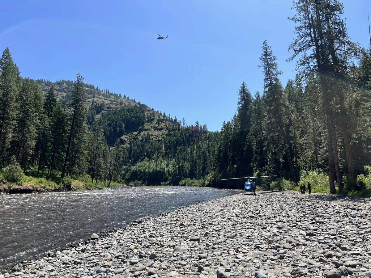 Medivac helicopters landed 1.5 miles upstream from the rafters’ camp.
