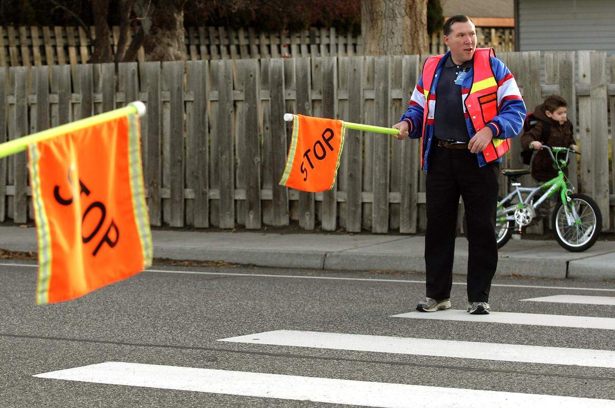 Jimmy “Woo-Hoo” Butcher volunteeredin 2010 for crossing guard duty at Sunset View Elementary School in Kennewick.