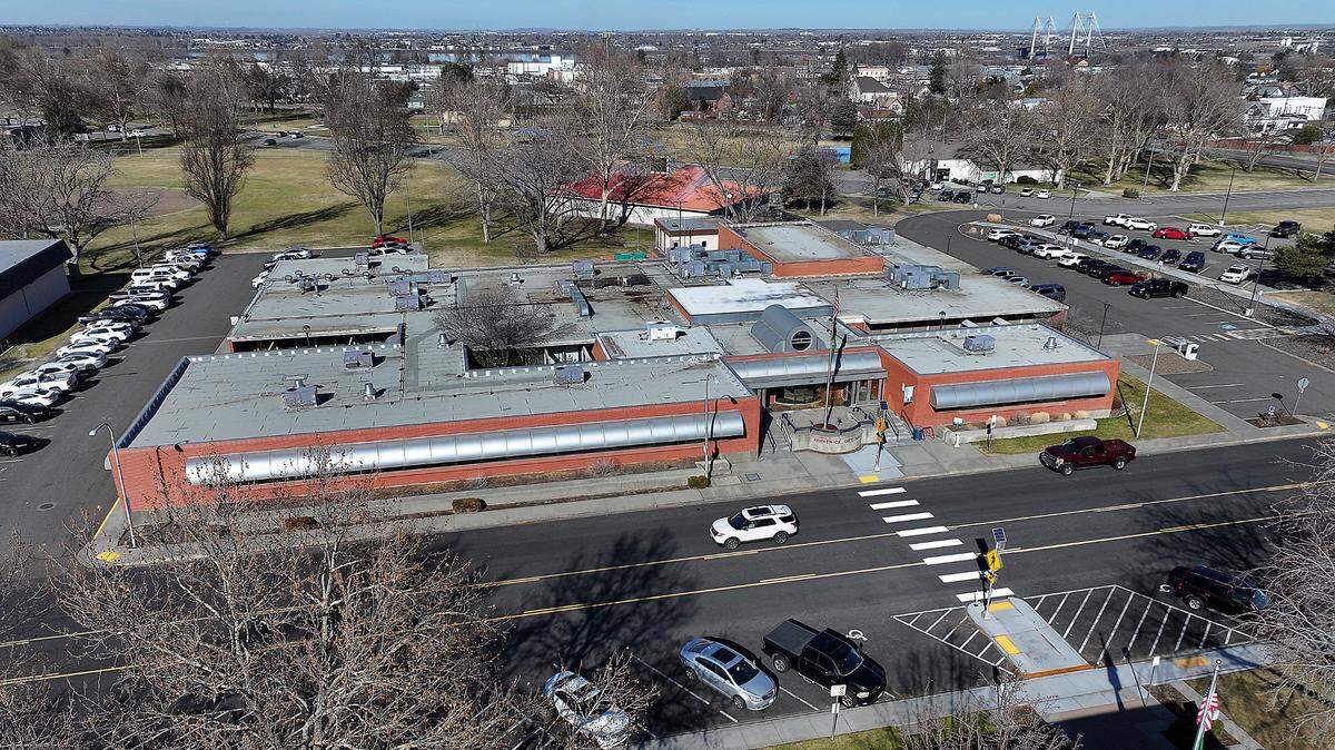 The Kennewick City Hall building at 210 W. Sixth Ave. in downtown Kennewick.
