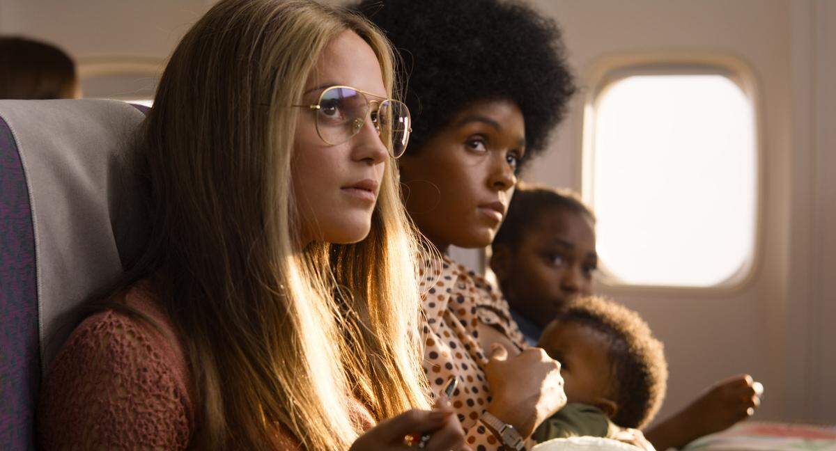 Alicia Vikander and Janelle Monae in “The Glorias.”
