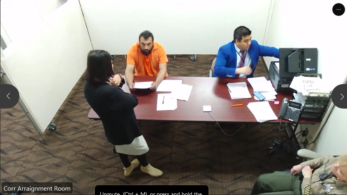 Jose A. Herrera appeared in Franklin County Superior Court on Tuesday. He is suspected in an attempted robbery and two shootings.