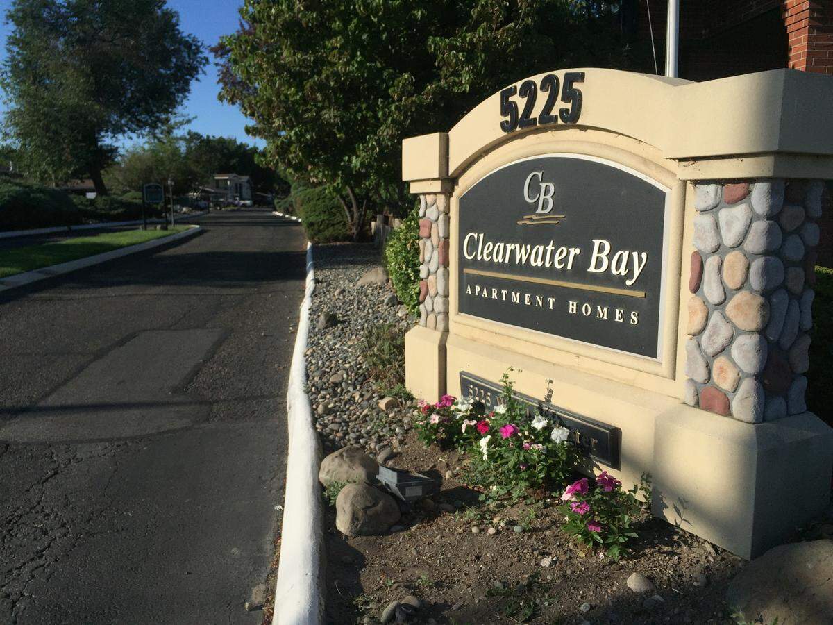 Two people were hurt in a fire that destroyed a first floor unit in at the Clearwater Bay Apartments late Thursday.