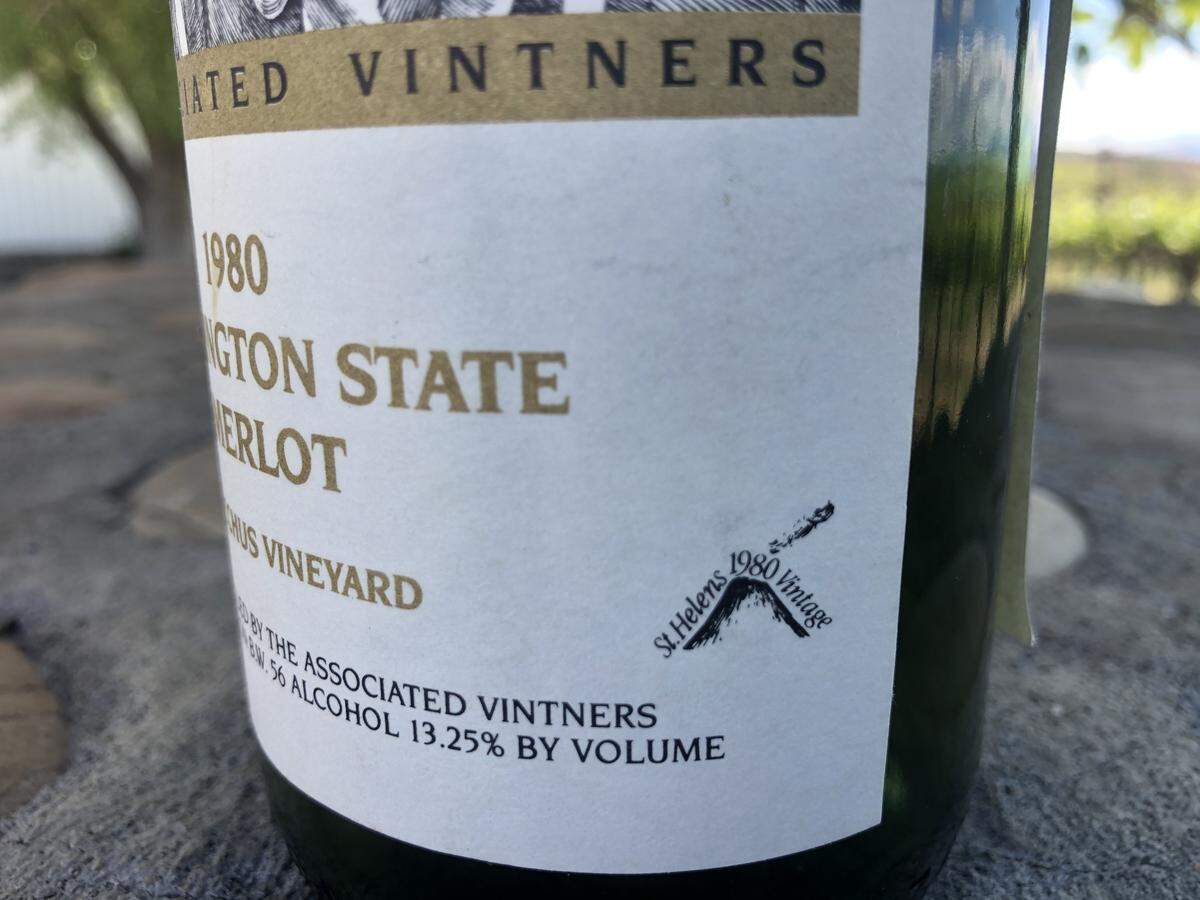 Associated Vintners, historic predecessor to Columbia Winery in Woodinville, Wash., created a logo for special bottlings that denoted the “St. Helens 1980 Vintage” and featured an ash plume.