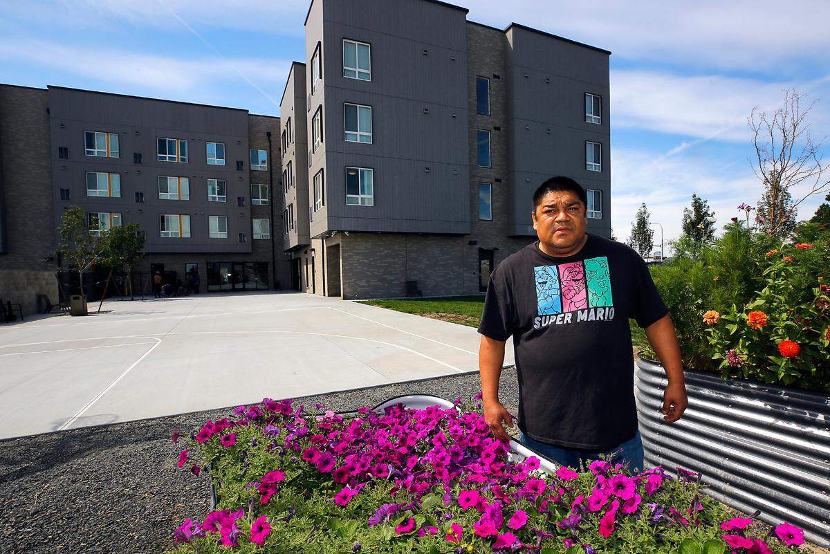 Dominic Vizcarra has been a resident for about one year at the Bishop Skylstad Commons housing facility in Pasco.