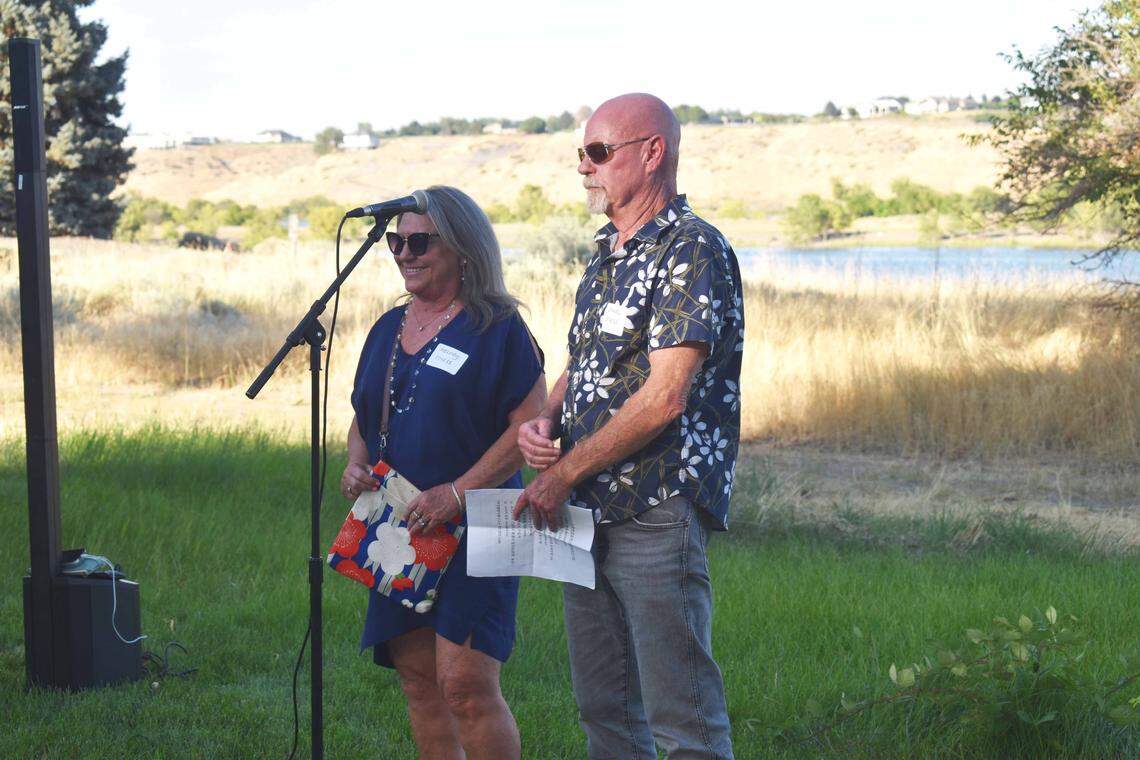 Darrel and Melody Otness announce a $1.1 million gift for the Columbia Valley Center for Recovery.