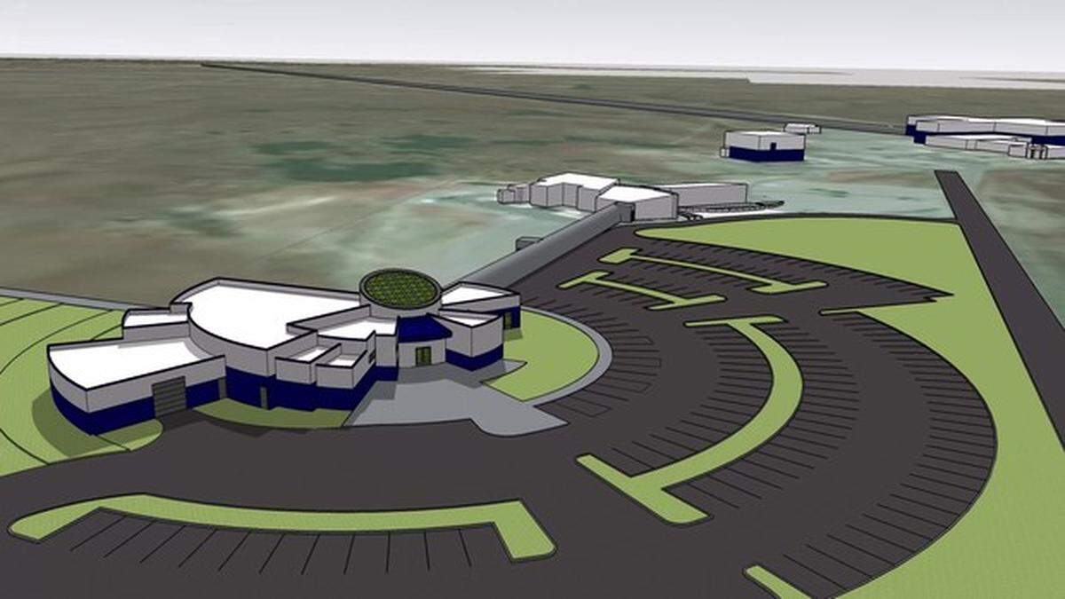The conceptual design of the proposed LIGO Hanford Observatory STEM Exploration Center.