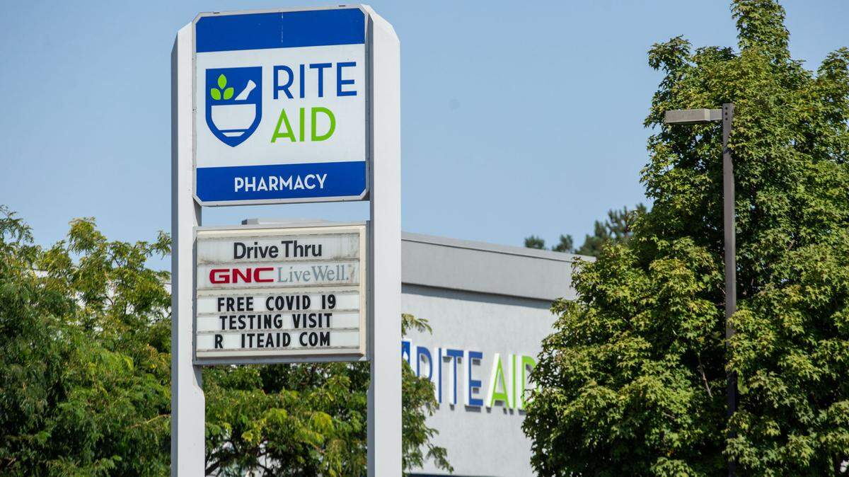 The Rite Aid pharmacy on the corner of George Washington Way and Van Giesen Street in Richland advertises for free COVID testing.