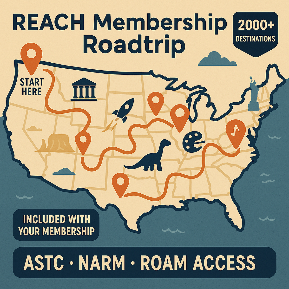 REACH Membership map