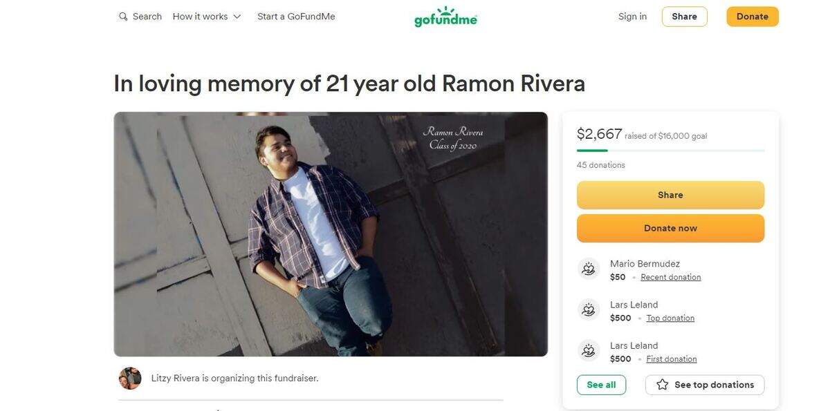 Ramon Rivera Arceo Jr., died after a crash on a residential road in Pasco.