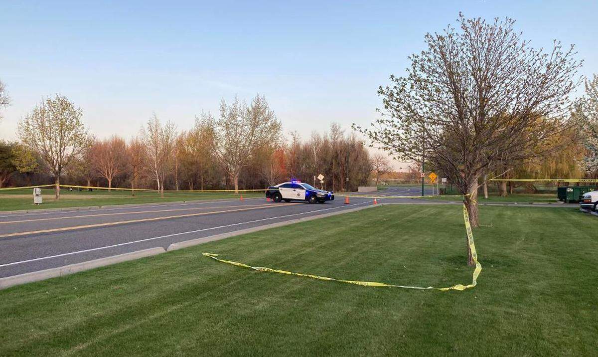 A motorcyclist was killed in a crash in Columbia Park on Friday night.