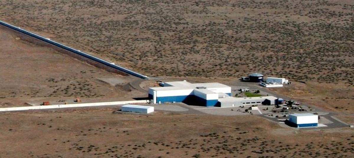 The LIGO near Richland has two vacuum tubes that extend for 2.5 miles across the Hanford shrub steppe landscape at right angles.