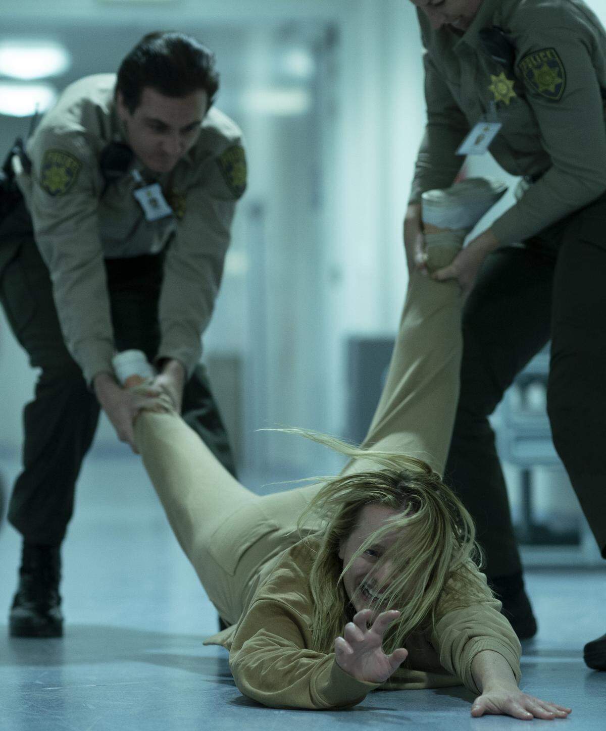 This image released by Universal Pictures shows Elisabeth Moss in a scene from “The Invisible Man.” (Mark Rogers/Universal Pictures via AP)