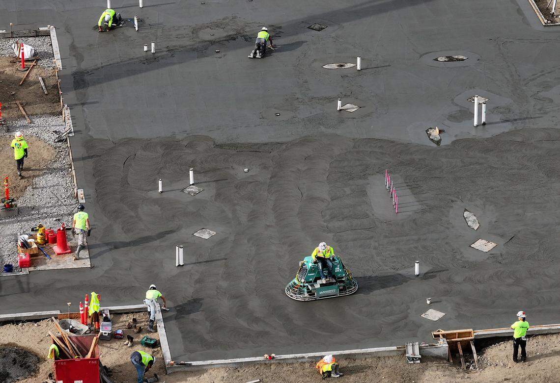 Construction activity is bustling recently on projects at the Three Rivers Convention Center and Toyota Center campus in west Kennewick near Vista Field.