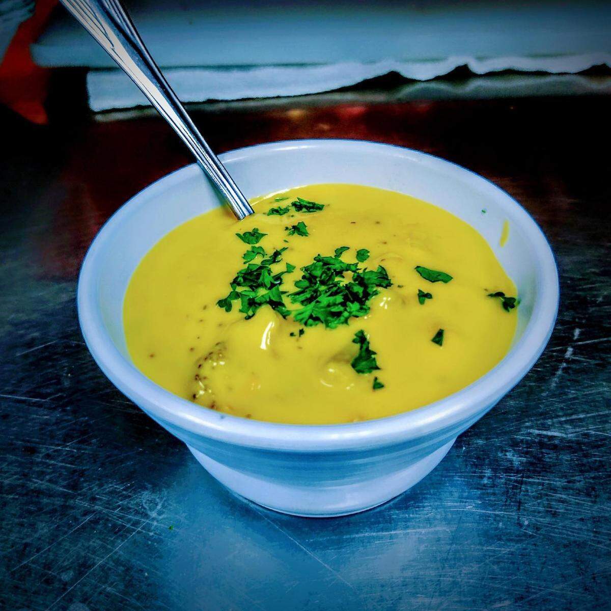 Grab some soup at Ice Harbor at the Marina on Clove Island. The brewpub has outside heaters and a view of the Columbia.